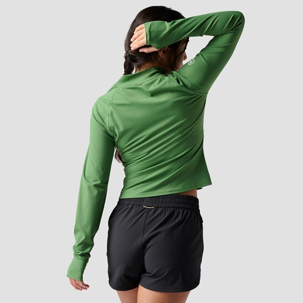 NWOT Backcountry SunTrace 1/4-Zip Long-Sleeve Top, Green, Size Small - Picture 2 of 8